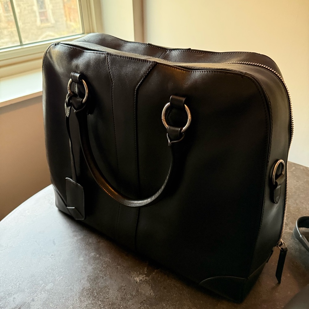 METIER - Mens 'Le Voyage' Atelier Black Leather Bag - MSRP $4650 - Brand new